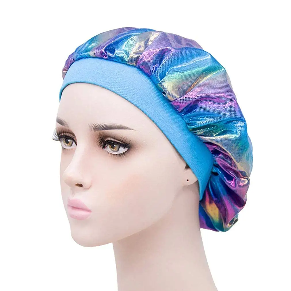 Luxury Hair Satin Turban Designer Durags Silk Sleep Bonnets Tie Women Wraps Silk Bonnet with custom logo