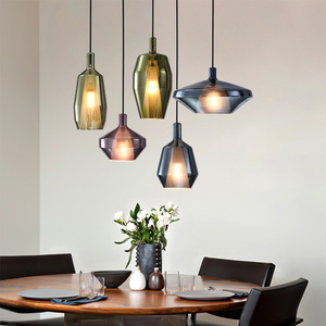 Modern Concise Originality Colour Glass <strong>Small</strong> a <strong>Chandelier</strong> Nordic Bedroom Bedside Arts Single Head Bar Pendant <strong>Light</strong> - Product Image 3