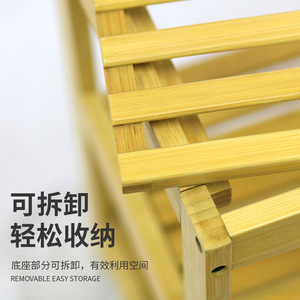 Custom-made modern minimalist bamboo clothes <b>rack</b> for bedroom and home use, detachable storage <b>shelf</b>. - Product Image 2