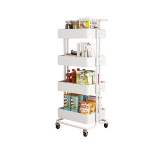 Chariot <span class=keywords><strong>de</strong></span> rangement roulant à 3 niveaux en acier au carbone HL, multifonctionnel, pour cuisine, bureau, maison et salle <span class=keywords><strong>de</strong></span> bain - Product Image 1