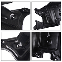 Protector de Motor de Fibra de Carbono para Tesla Model 3/Y, Reemplaza la Placa Protectora Resistente a Impactos de Fábrica, Instalación Fácil y Directa
