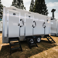 Maisons conteneurs extérieures durables au design moderne, remorque de salle de bain portable, toilettes mobiles, camping, école, maison, bureau, public