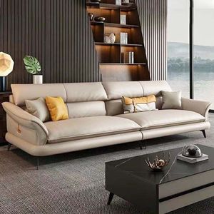 Sofá Esquinero en Forma de L de Piel Genuina Moderno y Elegante GEDO 2026 para Sala de Estar - Product Image 4