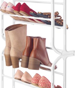 Easy Install Back Hanging Storage Organizer Over the Door Metal <b>Shoe</b> Display Rack - Product Image 5