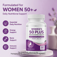 Comprimés multivitaminés pour femmes de plus de 50 ans |   Complément nutritionnel complet quotidien pour femmes âgées |   Marque privée