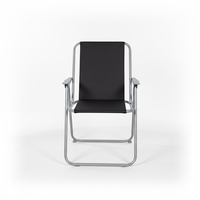 Chaise pliante de camping en métal moderne pour l'extérieur - Chaise de plage portable