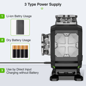 <span class=keywords><strong>Huepar</strong></span>-<span class=keywords><strong>Huepar</strong></span> S04CG, con funda dura de transporte, función Bluetooth y modo de pulso al aire libre, haz de luz verde 4D, nivel láser de 16 líneas - Product Image 5