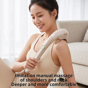 Masseur double tête pour le cou et les épaules, outil de massage du trapèze à long manche, simulation de pincement pour la maison et le bureau - Product Image 3
