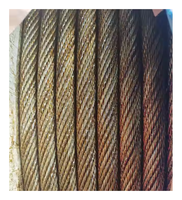 Câble métallique anti-torsion non galvanisé 19x7 de 12 mm, 14 mm, 16 mm pour levage de grues