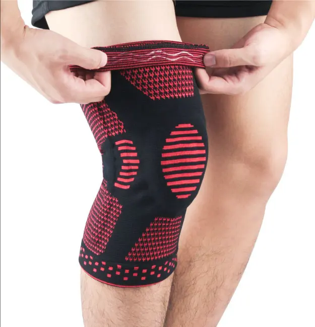 Fashion style cheap price silicone material knee compression sleeves joint support