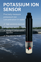 Capteur d'ions multi-paramètres 4-en-1 pour la surveillance de l'environnement Sonde de qualité de l'eau pH/EC/TDS/Temp complète et rentable