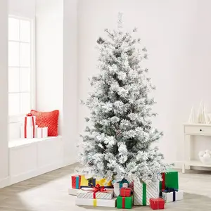 Luxury Xmas Commercial Falling Snow Artificial Christmas Tree With Snow