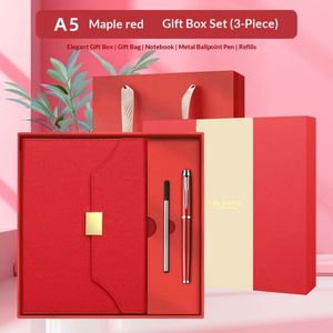 Office Stationery Corporate Business Promotional <b>Gifts</b> Set PU Leather Pen Notebook Customized Logo Customized Color Handmade - Product Image 6