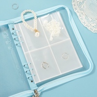 Bolsa de maquillaje impermeable de PVC transparente A5 Carpeta de bolsillo para documentos cremallera material escolar de oficina bolsa de archivo pluma productos de archivo patrón de caja