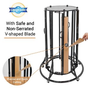 Cortador de Papel de Embalaje JH-Mech, Resistente y Duradero, Compatible con Rollos de hasta 36 Pulgadas, Soporte y Cortador de Rollos de Papel de Acero al Carbono Móvil - Product Image 2