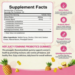 Her Juicy Feminine <b>Probiotics</b> Gummies with Slippery Elm for Adult Women-Immune Support & PH Balance - Product Image 2