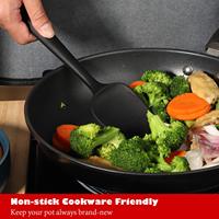 Ensemble de spatules à pâtisserie en silicone multi-tailles, sans BPA, design intégré, grattoir pour pot, pinceau à huile pour la cuisine, la pâtisserie et la décoration de gâteaux