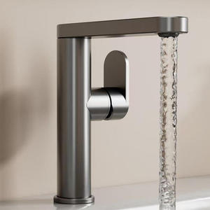 Space aluminum hot and cold gun grey Modern simplicity ceramic cartridge artistic washbasin mixer - Product Image 3