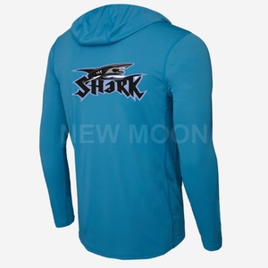 Wholesale Customizable Mosaic Mesh Side Panels Quick Dry UPF 50+ New Men's Long Sleeve Fishing Wear Fishing Shirt Hoodie - Product Image 2