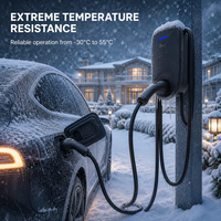 Borne de recharge murale pour véhicules électriques 7 kW Type 2 avec carte RFID, Plug and Play, 32A monophasé, station de recharge domestique pour véhicules électriques européens