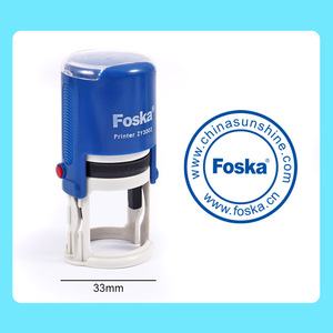 Tampon encreur rond FOSKA Clear Impression 18/33/43 mm avec tampon encreur rechargeable et remplaçable pour l'impression répétitive - Product Image 5