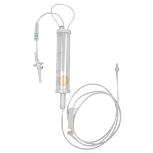 Conjunto de infusão de bureta CE burett médico iv infundido conjunto 100ml 150ml adulto e pediátrico gotejamento intravenoso bureta infusão set