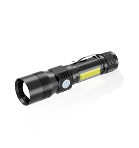 रिचार्जेबल एलईडी flashlights मिनी मशाल प्रकाश निविड़ अंधकार जेब के साथ यूवी छोटे सामरिक टॉर्च चुंबकीय आधार