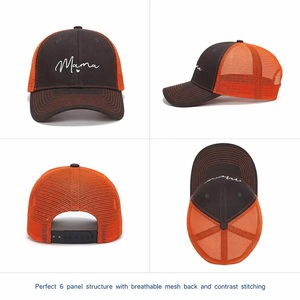 หมวกแก๊ปปักโลโก้ Mama Trucker แบบกำหนดเอง ลายหัวใจ 3 มิติ ตาข่าย ปิดด้านหลังแบบ Snapback 6 แผง ผ้าฝ้าย หลายสี MOQ ต่ำ จัดส่งเร็วแบบ DDP ด้วยเครื่องปัก Barudan - Product Image 4