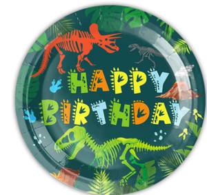 Ensemble de vaisselle jetable sur le thème des fossiles de dinosaures DAMAI pour 10 invités, assiettes en papier, gobelets, serviettes, fournitures pour fête d'anniversaire d'enfants - Product Image 2