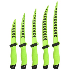 Cuchillo de Pesca y Camping, Hoja de Acero Inoxidable con Punta Caída, Mango de Plástico, Grosor de 2mm, Multiusos - Product Image 4