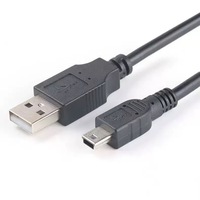 Mini cable de datos USB Carga Puerto en forma de T USB 5 pines Grabadora de conducción Fuente de alimentación