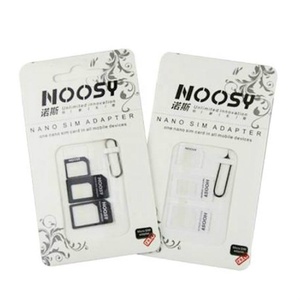 4 in 1 Nano <strong>Sim</strong> Adaptor to Micro/ Standard <strong>SIM</strong> Card Adapter With Eject Pin for <strong>iPhone</strong> Samsung Mobile Phone - Product Image 1