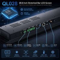 Layar LCD Bar Terentang 28,6 Inci QL028 Android 13 1920x540 700cd/m2 Sinkronisasi Multi-Layar Layar Iklan Bus Transit