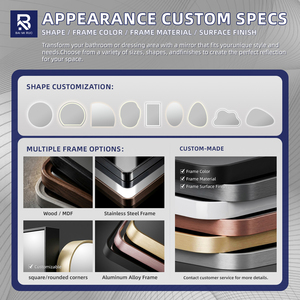 Espejo LED de Cuerpo Entero Personalizado |   Espejo Ovalado/de Pista de Carreras para Montar en la Pared, para Barberías, Salones y Decoración de Muebles de Belleza - Product Image 4