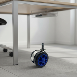 2,5 Zoll Mittelschwere Blaue PU-Stuhlrollen, Trolley-Räder für Wohnzimmer- und Schlafzimmermöbel, Stuhlrollen - Product Image 2