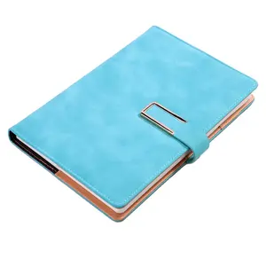 Luz Azul Capa Dura A4 8x11in Capa Personalizada 260 Páginas Forrado Preto e Branco Couro Coberto Notebook