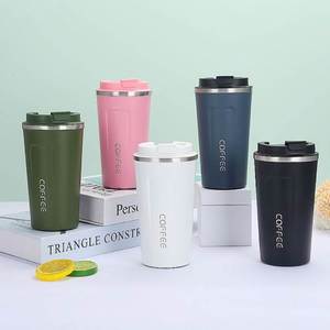 Mug à café tendance en acier inoxydable 510 ml (17 oz) avec revêtement caoutchouté, double paroi, sans BPA, vente en gros OEM - Product Image 1