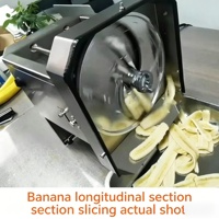 Automatische commerciële bananen snijmachine, elektrische plantain chips snijder, multifunctionele fruit- en groentesnijmachine