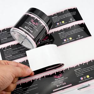 Etiquetas Adhesivas de Vinilo Impermeables con Logotipo Personalizado, Rollo de Etiquetas para Frascos de Mantequilla Capilar, Cuidado de la Piel y Cosméticos - Product Image 5