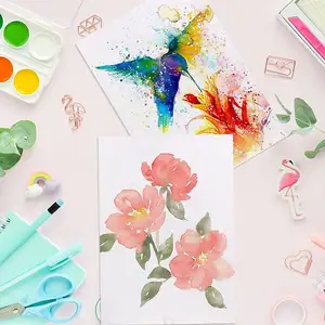 Factory wholesale China 130 Sheets Watercolor Paper Art Paper for Drawing and Painting, for Kids and Artist