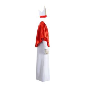 Halloween Medieval Clergy Style Robe Costume Red Cape <b>Gothic</b> Cosplay Outfit Stage Performance Party Set - Product Image 3