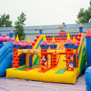Château gonflable <span class=keywords><strong>Mickey</strong></span> en PVC pour usage domestique avec toboggan intégré, idéal pour la location, structure <span class=keywords><strong>de</strong></span> saut pour adultes 4x6m, 20 personnes, installation facile - Product Image 4