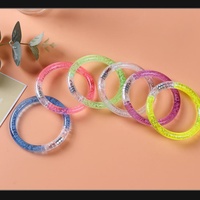 6 Pulseras LED de Plástico, Luminosas, Intermitentes, para Niños y Adultos, para Bodas, Cumpleaños, Fiestas, Brillan en la Oscuridad