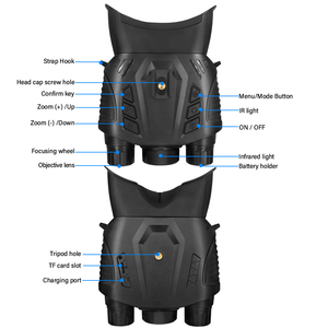 <span class=keywords><strong>Jumelles</strong></span> numériques tactiques optiques avec écran de 2,4 pouces, vision nocturne infrarouge numérique avec fixation sur casque - Product Image 5