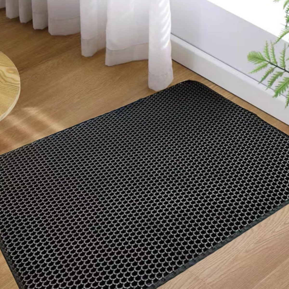 Black cat litter pad