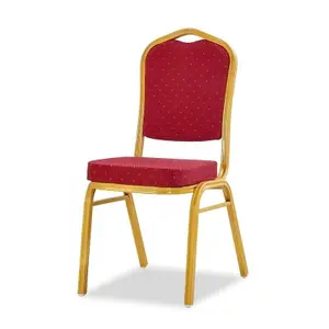 Оптовая продажа, недорогое роскошное Золотое металлическое кресло для свадебного банкета, мебель для отеля, стулья из алюминия для вечеринки и мероприятия