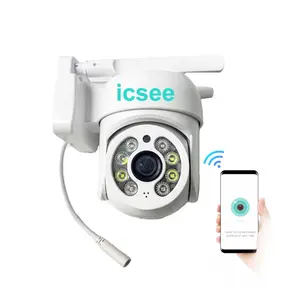 NOUVEAU ICSEE Mini caméra IP sans fil 2MP/5MP/8MP Double lumières étanche infrarouge sécurité intérieure suivi automatique réseau humain