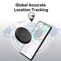 Localizador Inteligente Global MiLi LiTag Duo, Compatible con Apple Find My y Google Find My Device, AirTag, Rastreador GPS Antipérdida para Mascotas y Bolsos