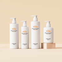 Envases de Plástico PET Vacíos de 300ml, 400ml y 500ml, Cilíndricos, para Champú, Gel de Ducha, Acondicionador, Jabón Corporal y Loción, con Bomba Dosificadora