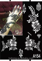 2024 pochoir de tatouage au henné temporaire personnalisé pour dessin de fleurs faisant pochoir tatouage au henné pochoir pochoirs au henné Fullhand autocollant